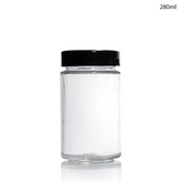 Glass Jar for Kitchen Storage with Air Tight Black Cap 280ml (72Pcs/Ctn)